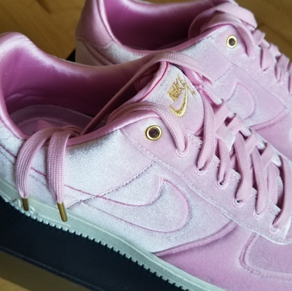 pink velour air force 1